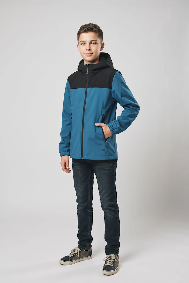 Icepeak Softshelljacke »ICEPEAK KONAN JR« mit Kapuze Reißverschlusstaschen, atmungsaktiv, winddicht, wasserabweisend