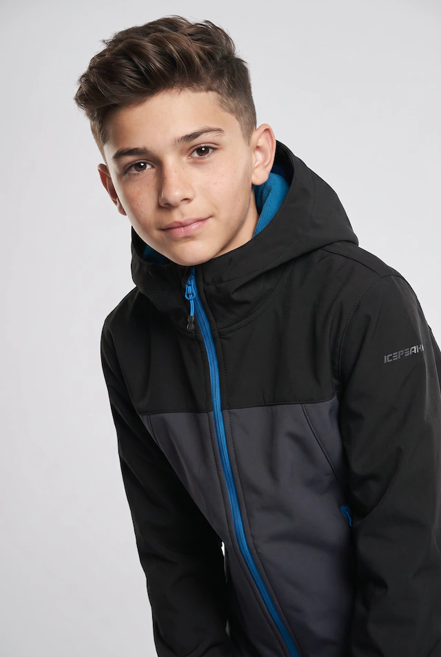 Icepeak Softshelljacke »ICEPEAK KONAN JR« mit Kapuze Reißverschlusstaschen, atmungsaktiv, winddicht, wasserabweisend