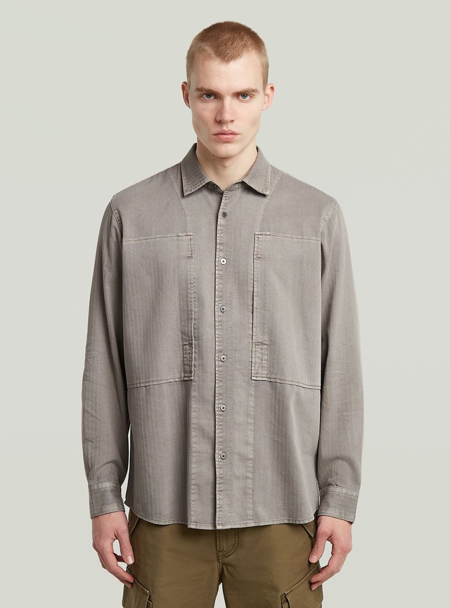 G-STAR Langarmshirt »Panelled Pocket Regular Shirt«