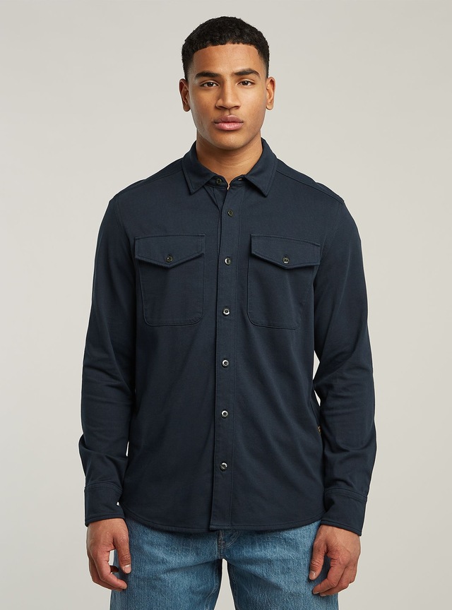 G-STAR Langarmshirt »Jersey Hemd Marine Pockets«