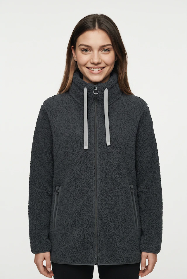 CMP Fleecejacke »WOMAN LONG JACKET« lange Jackenform, aus Polyester, auch in großen Größen