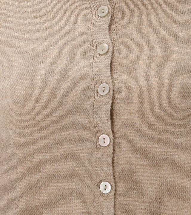 Aniston CASUAL Strickjacke mit Rollkante am Stehkragen - NEUE KOLLEKTION
