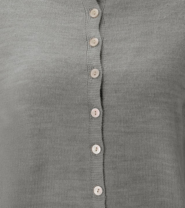 Aniston CASUAL Strickjacke mit Rollkante am Stehkragen - NEUE KOLLEKTION