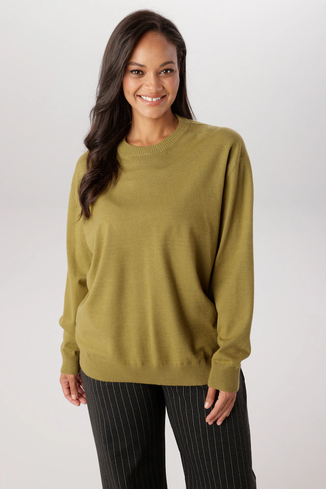 Aniston PLUS Rundhalspullover aus weicher Viskosemischung - NEUE KOLLEKTION