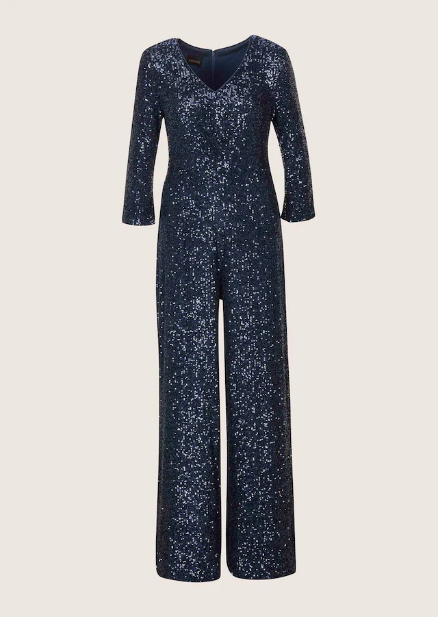 MADELEINE Overall »Jumpsuit Eleganter Pailletten-Einteiler« Funkelnde Pailletten