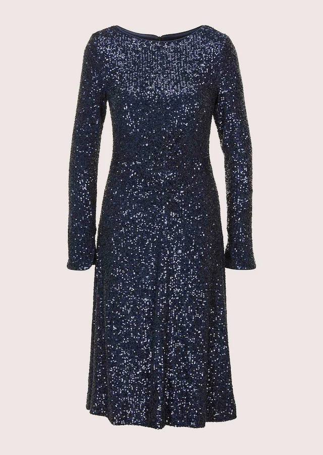 MADELEINE Cocktailkleid »Paillettenkleid Abendkleid mit Glanzeffekt« Ärmel mit Schlitz