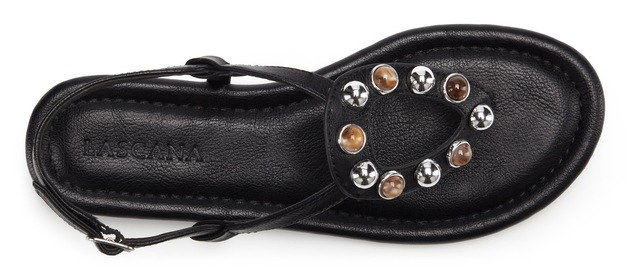 LASCANA Sandale »Zehentrenner, Sandalette, Sommerschuh, offener Schuh« mit modischen Schmuckelementen VEGAN