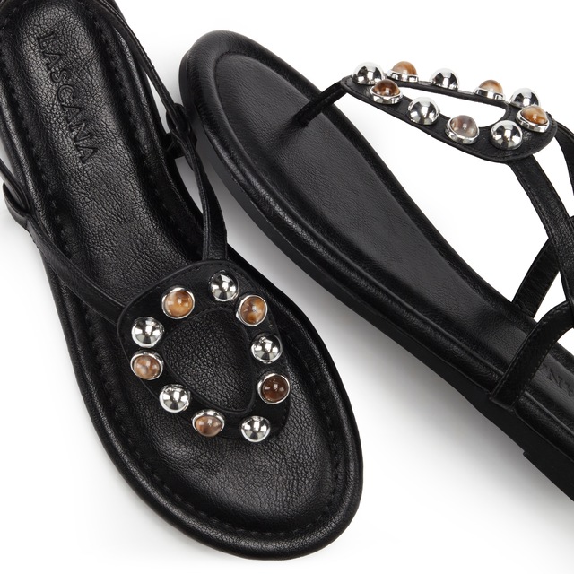 LASCANA Sandale »Zehentrenner, Sandalette, Sommerschuh, offener Schuh« mit modischen Schmuckelementen VEGAN
