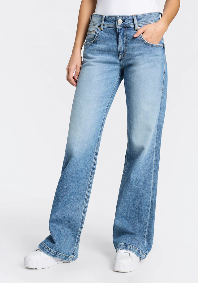 Herrlicher Straight-Jeans »Edna Denim« unten leicht ausgestellt, High Waist