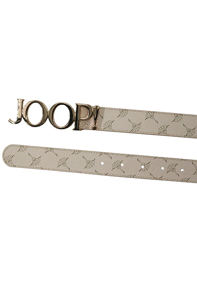 JOOP! Koppelgürtel mit Cornflower-Alloverprint und Logo-Pin-Schließe