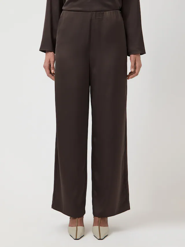 Y.A.S Anzughose »YASPELLA HW WIDE PANTS S. NOOS« mit Stretch, glänzend