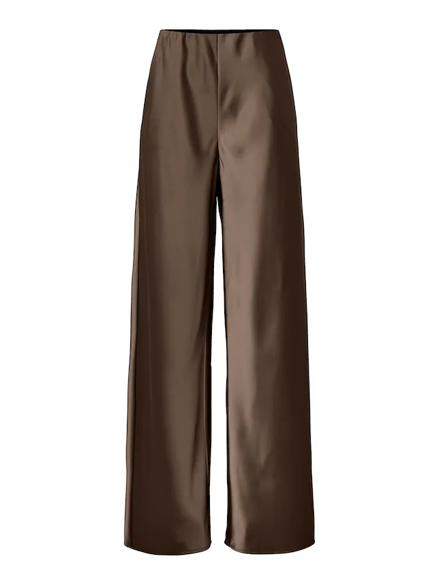 Y.A.S Anzughose »YASPELLA HW WIDE PANTS S. NOOS« mit Stretch, glänzend
