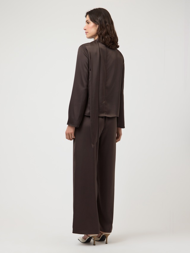 Y.A.S Anzughose »YASPELLA HW WIDE PANTS S. NOOS« mit Stretch, glänzend
