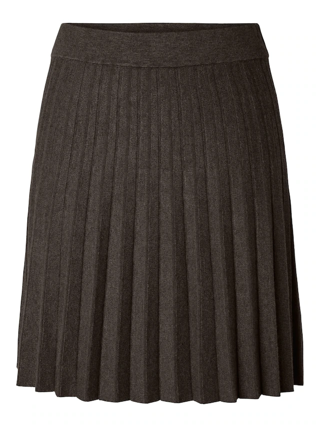 Y.A.S Strickrock »YASELENA HW PLEATED SKIRT S. NOOS« Viskosemischung