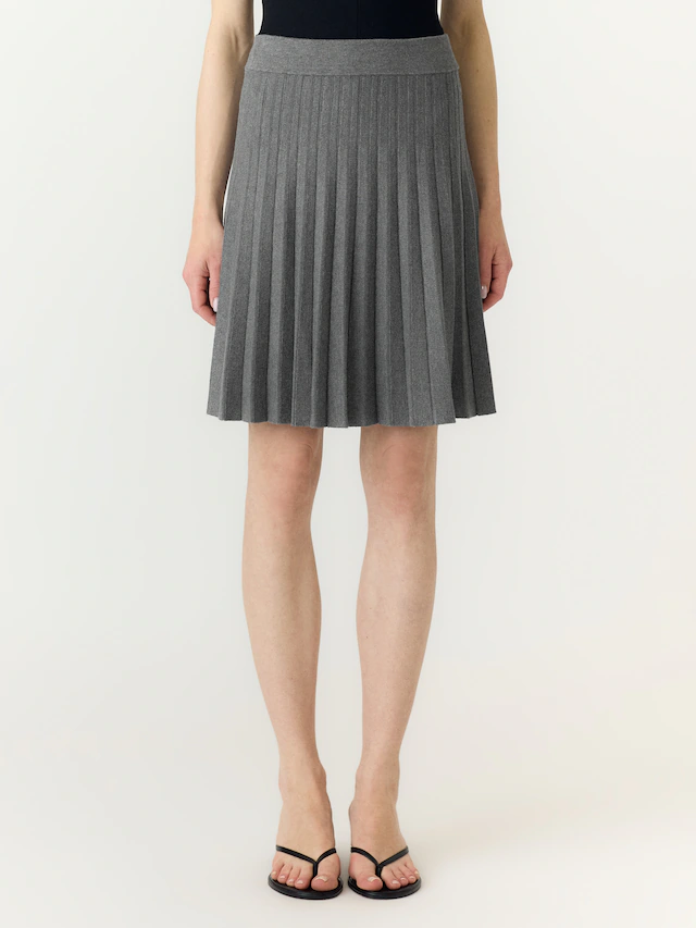 Y.A.S Strickrock »YASELENA HW PLEATED SKIRT S. NOOS« Viskosemischung