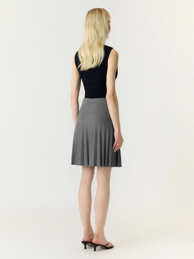 Y.A.S Strickrock »YASELENA HW PLEATED SKIRT S. NOOS« Viskosemischung