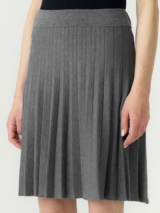Y.A.S Strickrock »YASELENA HW PLEATED SKIRT S. NOOS« Viskosemischung