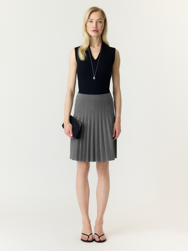 Y.A.S Strickrock »YASELENA HW PLEATED SKIRT S. NOOS« Viskosemischung