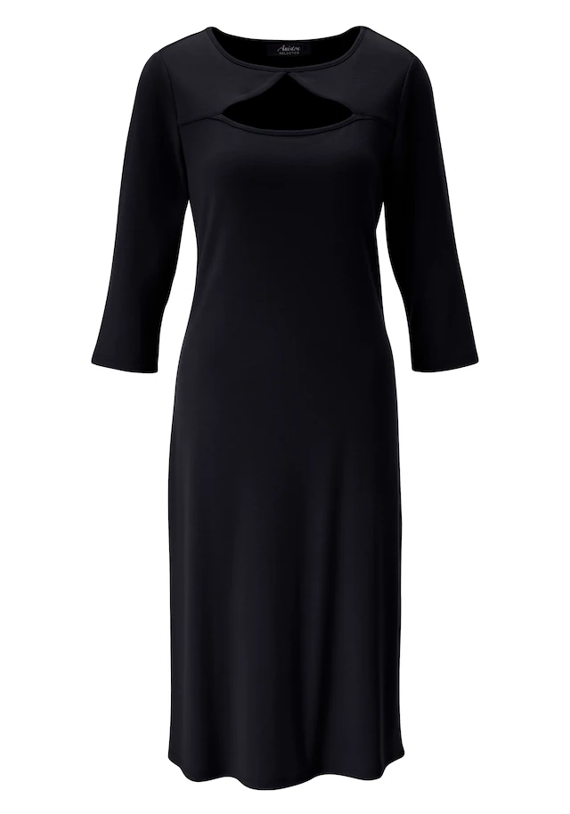 Aniston SELECTED Shirtkleid großzügiger Cut-Out am Rundhalsausschnitt - NEUE KOLLEKTION