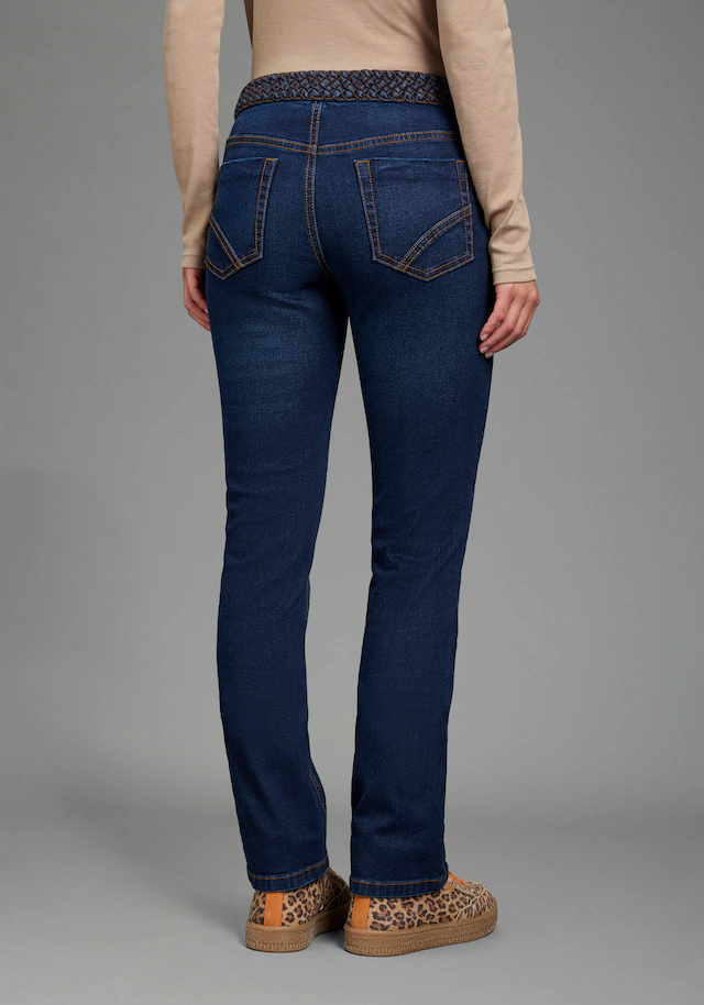 Arizona Gerade Jeans »mit Jeansgürteloptik« Straight-Fit, gerader Beinverlauf, normale Leibhöhe