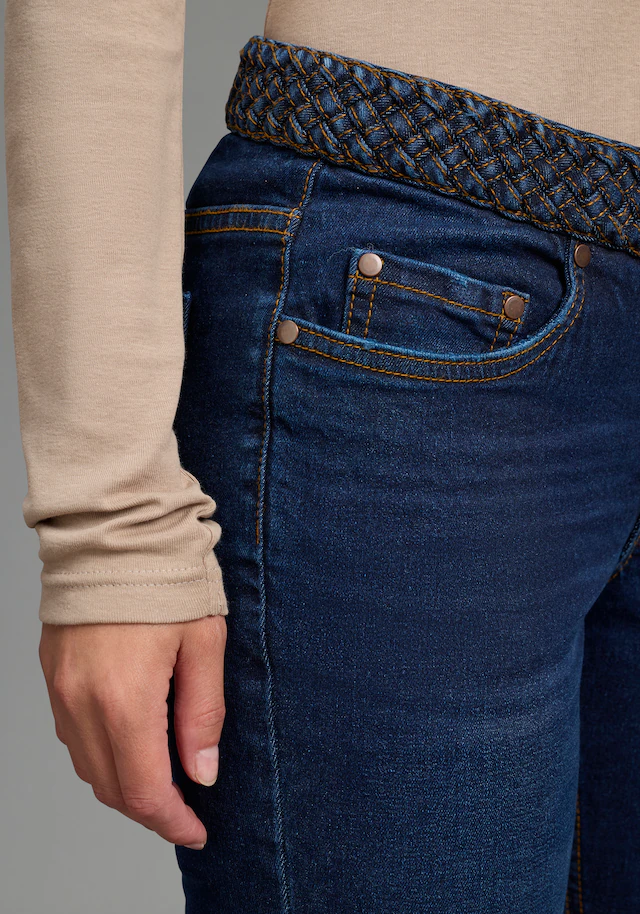 Arizona Gerade Jeans »mit Jeansgürteloptik« Straight-Fit, gerader Beinverlauf, normale Leibhöhe