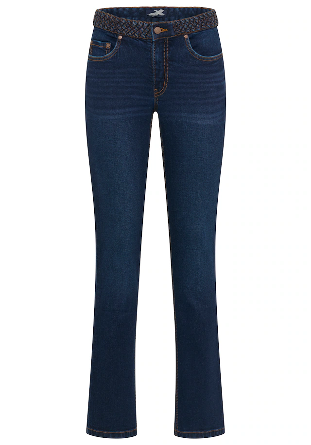 Arizona Gerade Jeans »mit Jeansgürteloptik« Straight-Fit, gerader Beinverlauf, normale Leibhöhe