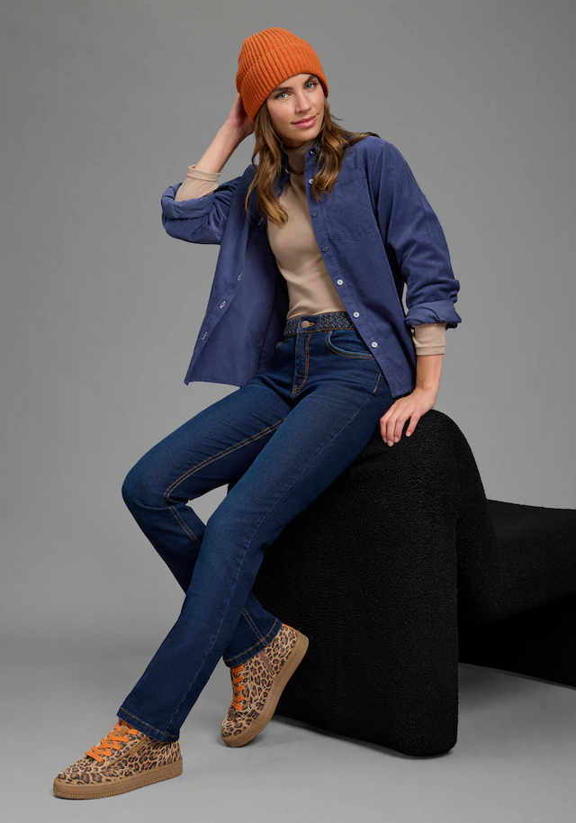 Arizona Gerade Jeans »mit Jeansgürteloptik« Straight-Fit, gerader Beinverlauf, normale Leibhöhe
