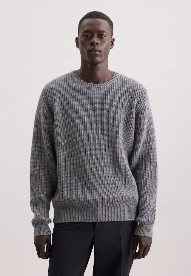 seidensticker Strickpullover »Schwarze Rose« 1/1 Rundhals Uni