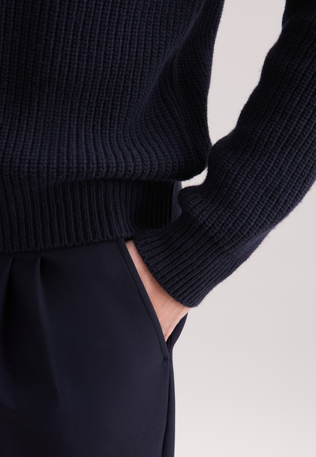 seidensticker Strickpullover »Schwarze Rose« 1/1 Rundhals Uni
