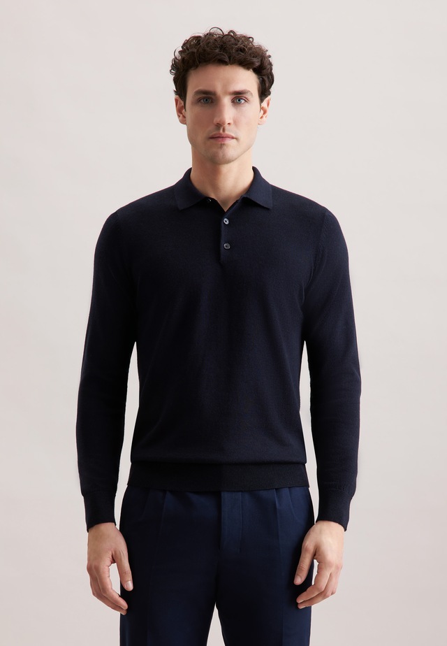 seidensticker Strickpullover »Schwarze Rose« 1/1 Kragen Uni