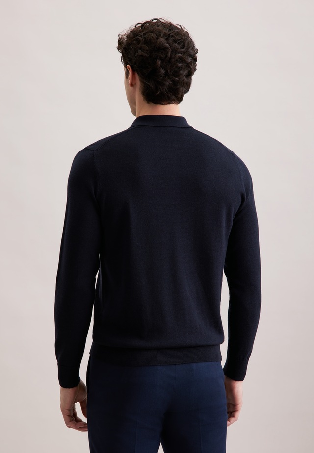 seidensticker Strickpullover »Schwarze Rose« 1/1 Kragen Uni