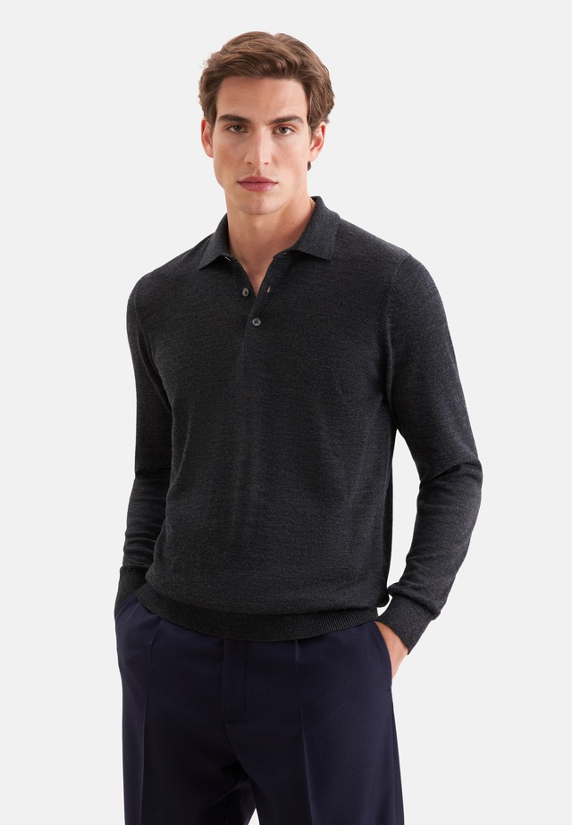 seidensticker Strickpullover »Schwarze Rose« 1/1 Kragen Uni