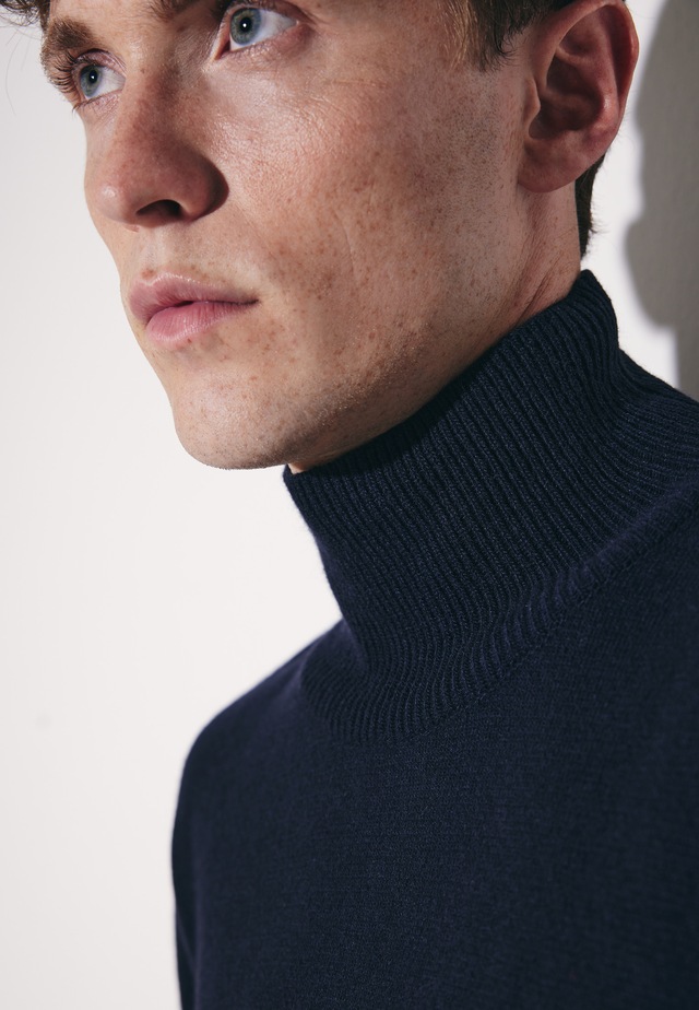 studio seidensticker Strickpullover 1/1 Stehkragen Uni