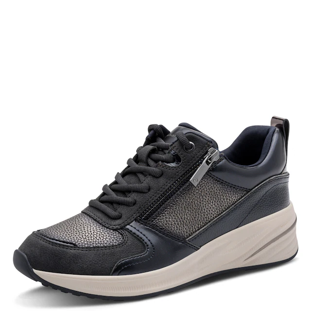 Tamaris Keilsneaker Freizeitschuh, Schnürer in veganer Verarbeitung, schmale Form