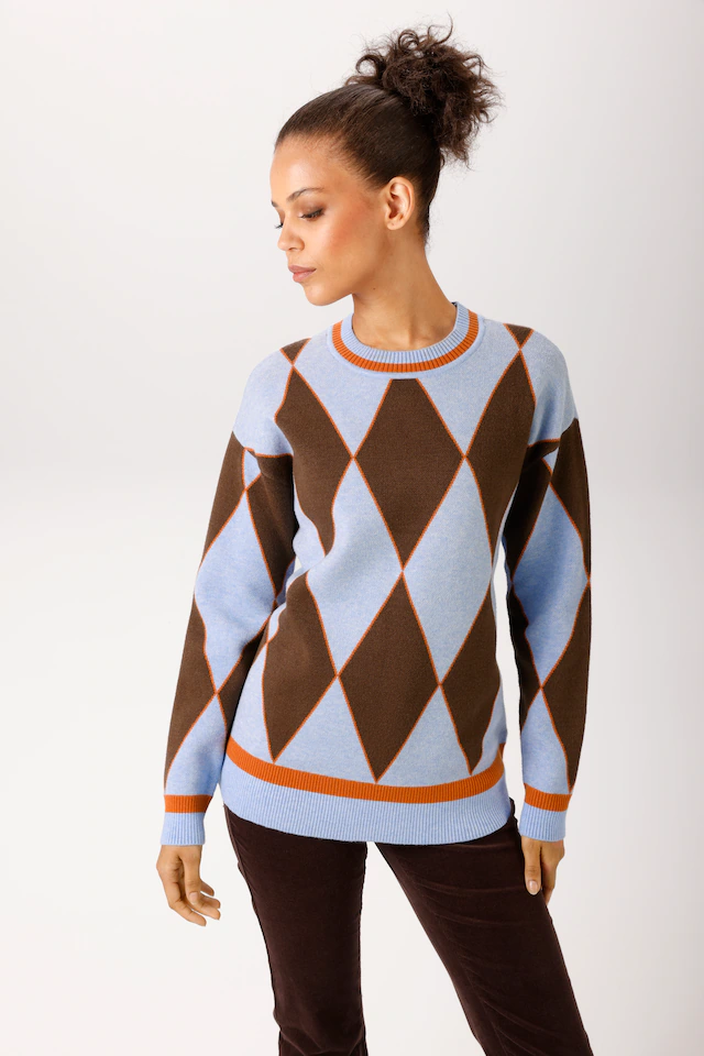 Aniston CASUAL Strickpullover mit großflächigen Rauten-Muster - NEUE KOLLEKTION