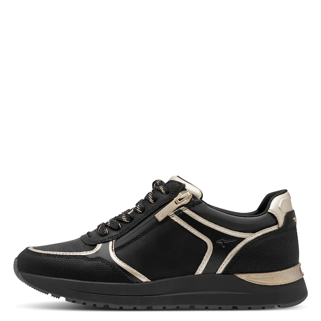 Tamaris Plateausneaker Freizeitschuh, Halbschuh, Schnürer mit Kontrastbesätzen und Ziernähten