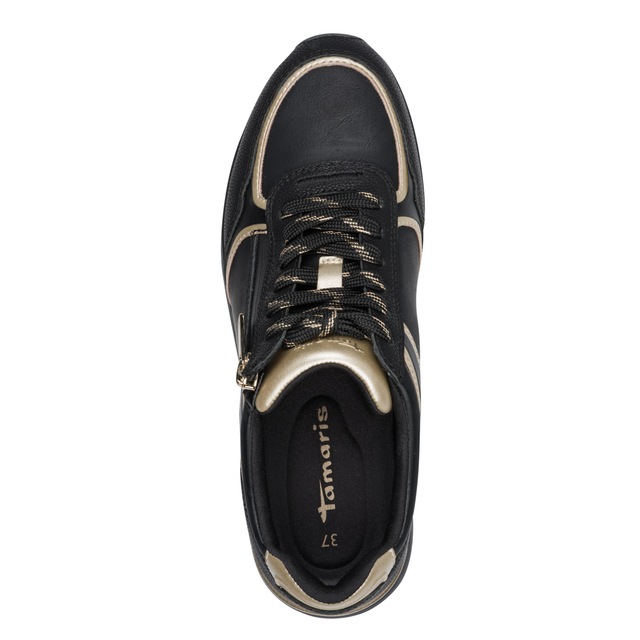 Tamaris Plateausneaker Freizeitschuh, Halbschuh, Schnürer mit Kontrastbesätzen und Ziernähten