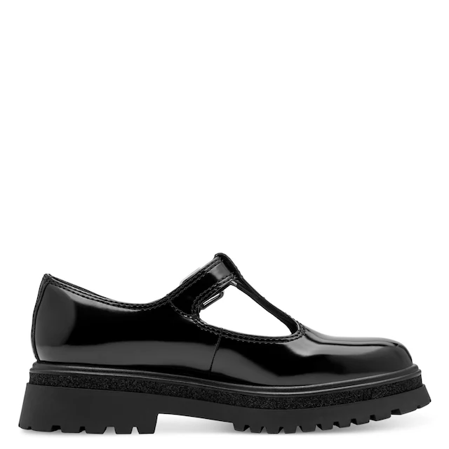 Tamaris Slipper Chunky-Slipper, T-Spangen, Loafer, in veganer Verarbeitung