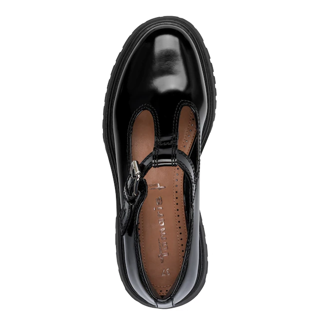Tamaris Slipper Chunky-Slipper, T-Spangen, Loafer, in veganer Verarbeitung