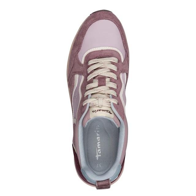 Tamaris Plateausneaker Freizeitschuh, Halbschuh, Schnürschuh mit Kontrastbesatz