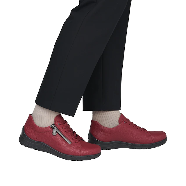Rieker Sneaker Schnürschuh, Halbschuh, Klassik-Sneaker mit Reißverschluss