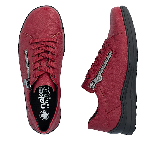 Rieker Sneaker Schnürschuh, Halbschuh, Klassik-Sneaker mit Reißverschluss