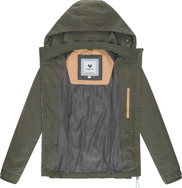 Ragwear Outdoorjacke »Dizzie A YOUMODO« mit Kapuze Leichte Übergangsjacke mit großer Kapuze