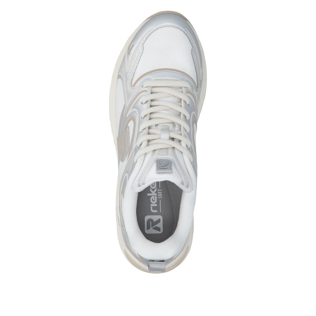RIEKER Sport Keilsneaker Plateau, Freizeitschuh, Halbschuh mit Kontrastbesätzen