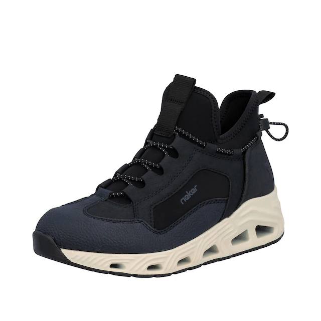 Rieker Slip-On Sneaker Freizeitschuh, Schlupfboots, High-Top-Sneaker, Slip-On mit Gummizug