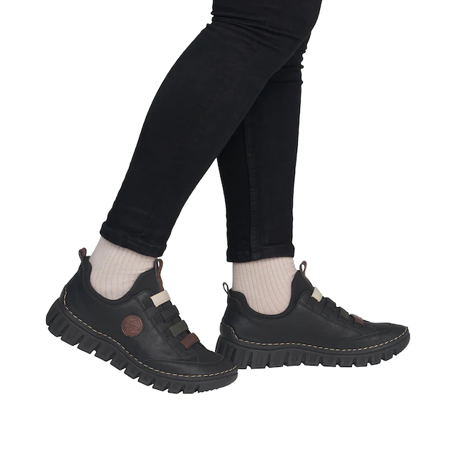 Rieker Slip-On Sneaker Slipper, Schlupfschuh, Halbschuh mit elastischem Einstieg