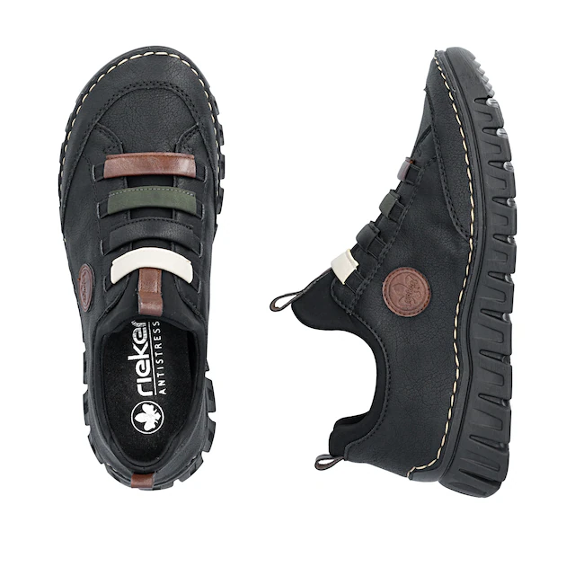 Rieker Slip-On Sneaker Slipper, Schlupfschuh, Halbschuh mit elastischem Einstieg