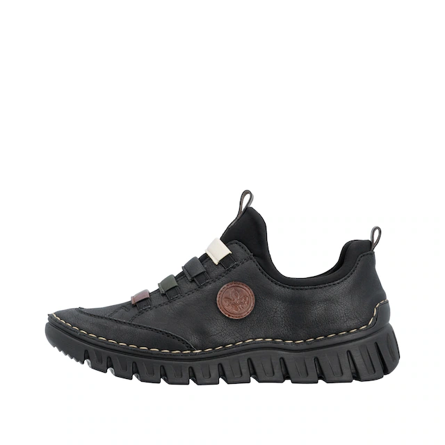 Rieker Slip-On Sneaker Slipper, Schlupfschuh, Halbschuh mit elastischem Einstieg
