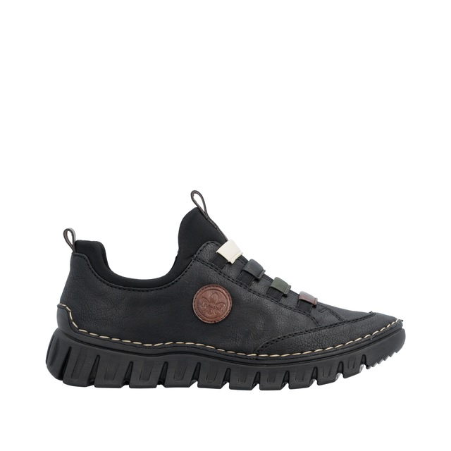 Rieker Slip-On Sneaker Slipper, Schlupfschuh, Halbschuh mit elastischem Einstieg