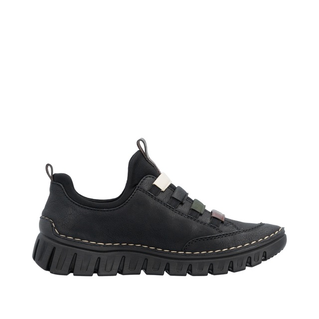 Rieker Slip-On Sneaker Slipper, Schlupfschuh, Halbschuh mit elastischem Einstieg